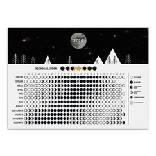 Postkarte MONDKALENDER 2026 Mondphasen
