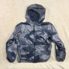 Columbia Kids Reversible Camouflage/ Black Hooded Jacket Size Small 8