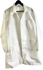 MEDLINE Full Length Women's Medical Lab Coat Jacket Pockets Size 14E White NWT