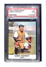 1961 Golden Press #11 Gabby Hartnett PSA 9 Chicago Cubs