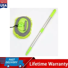 Adjustable Telescopic Car Wash Brush Kit Mop Long Handle Vehicle Cleaning Tools