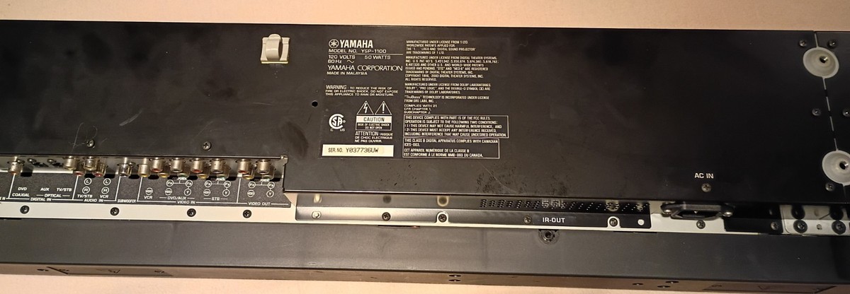 YAMAHA SOUNDBAR YSP-1100 DIGITAL SOUND PROJECTOR | eBay