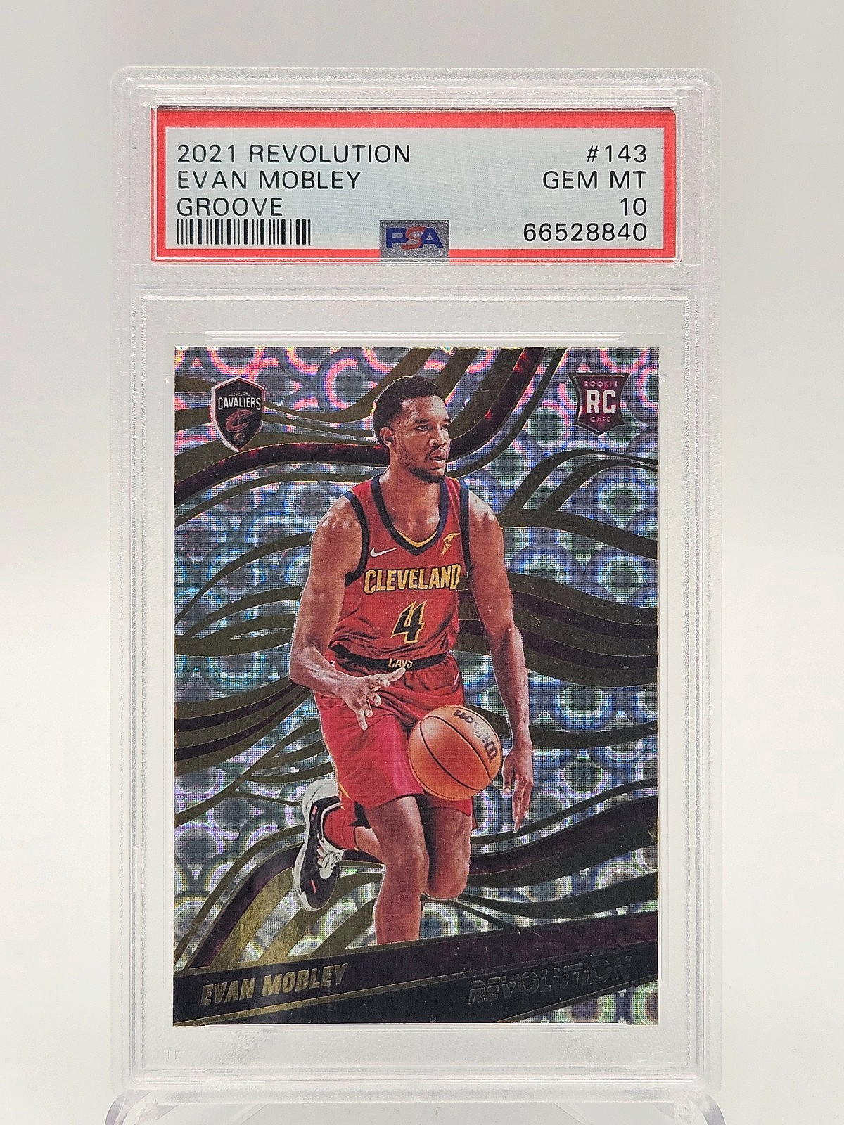 2021-22 Panini Revolution Rookies Evan Mobley #143 Groove (RC) PSA 10
