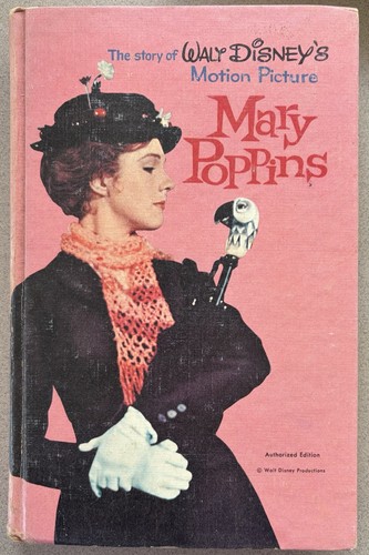 Whitman Vintage Mary Poppins Book Walt Disney's Motion Picture HC 1964 J Andrews