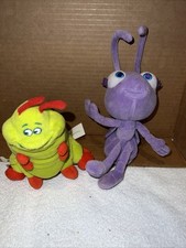 Disney Store Pixar A Bugs Life Beanbag Plush Lot Of 3 Flick , Dim And Dot