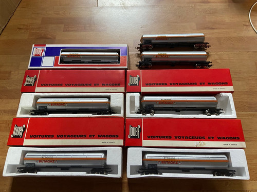 LOTE DE JOUF 6411 X7 VAGONES MERCANCÍA BUTAGAZ-SNCF, IDEM LIMA ROCO FLEISCHMANN | Condition: Neuf