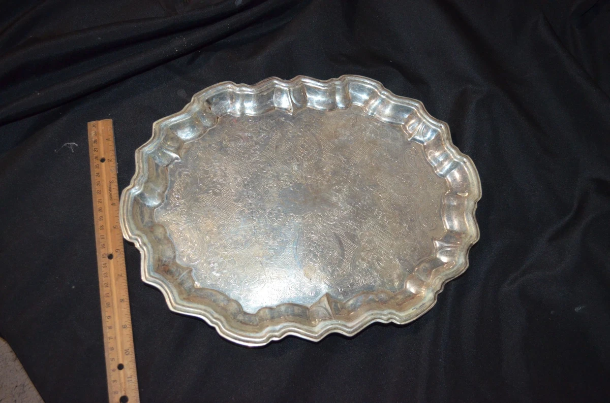 FB Rogers Silver Coin Antique US Silver-Plated Platters & Trays