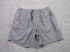 Columbia Shorts Mens Large Gray Nylon Elastic Waist Drawstring Mesh Lined Cargo