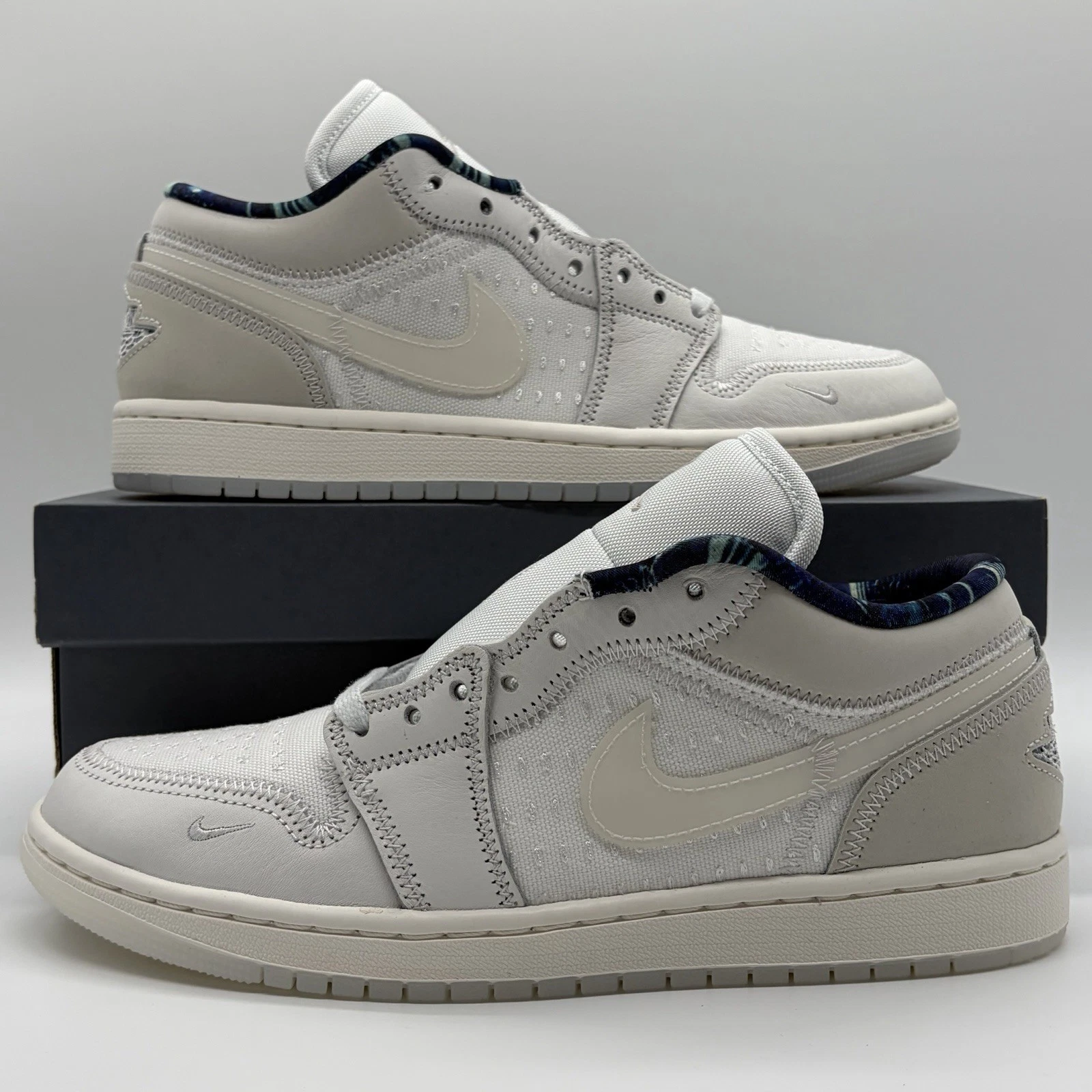 Nike Air Jordan 1 Low SE Summit White Sail Sneakers IR7337-121 Mens Size NEW