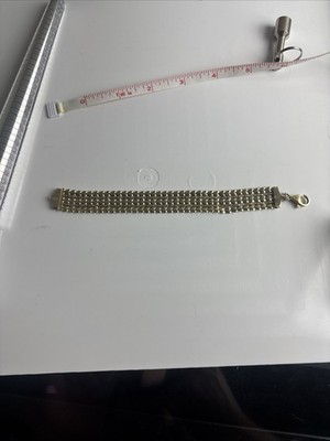 Ross-Simons italienisches mehrreihiges Herzarmband Sterlingsilber