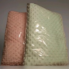 70"X72"Throw/Baby Blanket Minky Dot-Soft, Plush Specify Preference Mint Or Pink