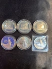 (6) 1986 Silver Dollars Ellis Island Statue Liberty 90% Proof Silver US Dollar