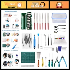 78 PCS 3D Printer Tools Kit - Nozzle Cleaning, Screwdriver, Deburring & Hobby Kn