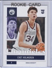 CHET HOLMGREN ROOKIE CARD 2022 Panini Chronicles GONZAGA RC Thunder Basketball