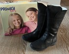 Primigi Girls Black Tall Leather Boots Size EURO 27/US 10 NIB — photo 1
