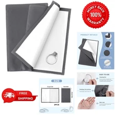 2-Piece Jewelry Cleaning Cloth Set 10'' x 12'' for Fine Jewelry Care