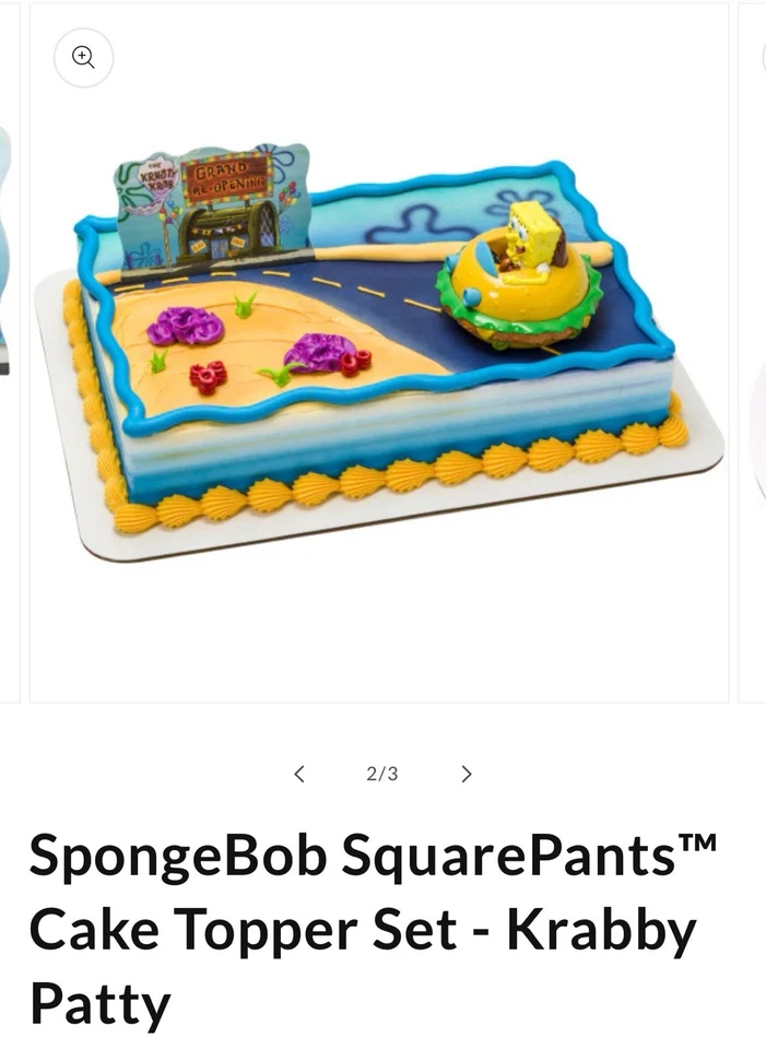 Bob Esponja Pantalones Cuadrados Juego Completo Toppers Pasteles Nuevo Foto 2 de 4