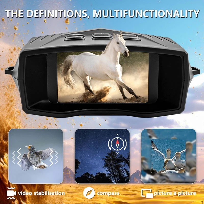 5K 10X Digital Zoom Night Vision Infrared Hunting Binoculars Photography CAMERA - Image 2 of 4