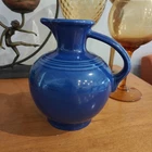 1990'S HLC HOMER LAUGHLIN FIESTA 60 oz SAPPHIRE BLUE CARAFE PITCHER 7 3/4" MINT