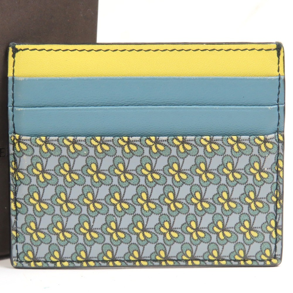 BOTTEGAVENETA  IC Chip Butterfly Card Case Card Case blue Italy Calfskin 101775