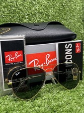 Ray-Ban Sunglasses Aviator Classic RB3025 Gold Frame Green Lens 58mm