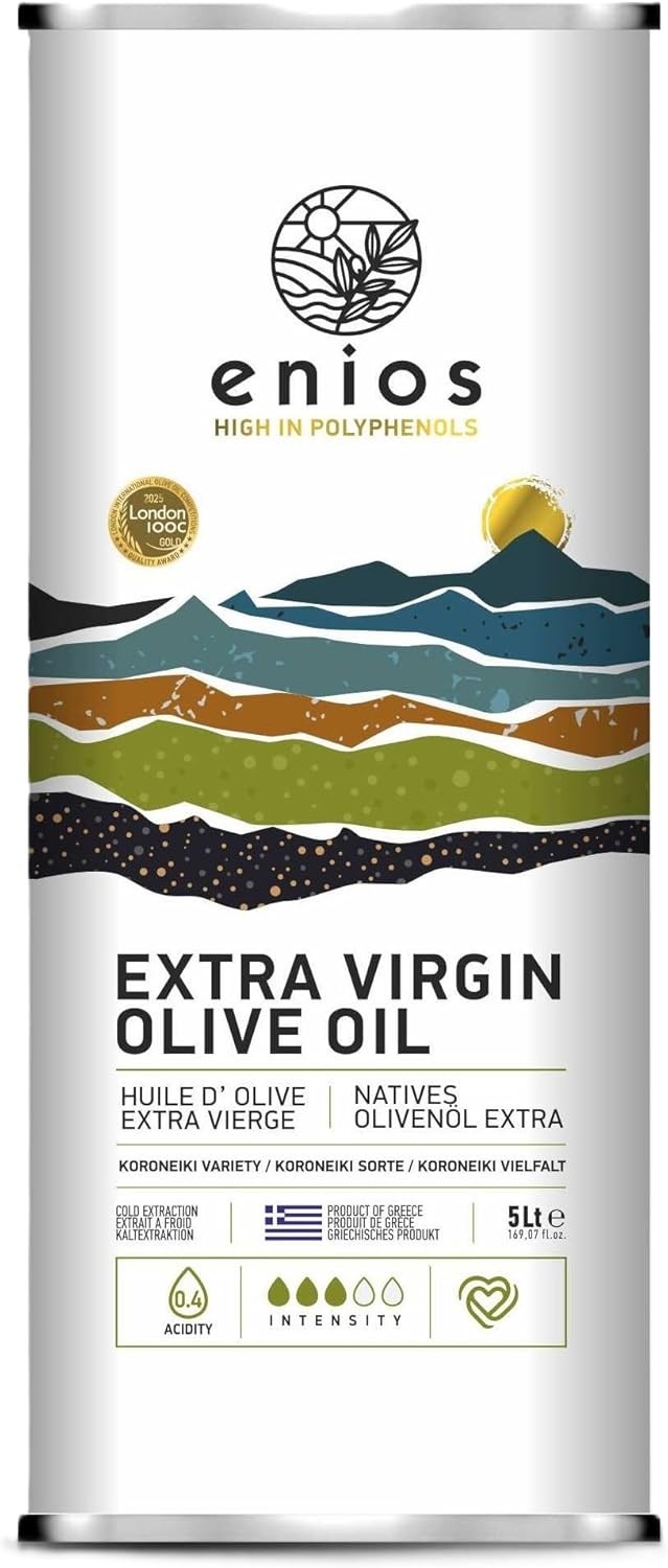Enios Premium Greek (Kalamata) Extra Virgin Olive Oil 5L. New Harvest 2025/2026