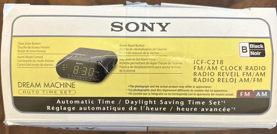 Sony Dream Machine Clock Radio - Black  With Original Box & Paperwork!! - Image 4 of 4