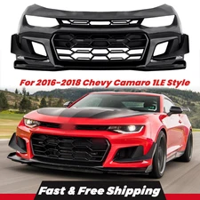 For 2016-2018 Chevrolet Camaro 1LE style full Front Bumper Cover w/ Lip & Grille
