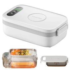 Cordless Electric Lunch Box, 14000mAh Rechargeable Heated Lunch Box, 1L Porta...