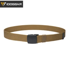 IDOGEAR Tactical Belt Nylon 1.5" Lightweight YKK POM Buckle Tail Clip EDC Gear