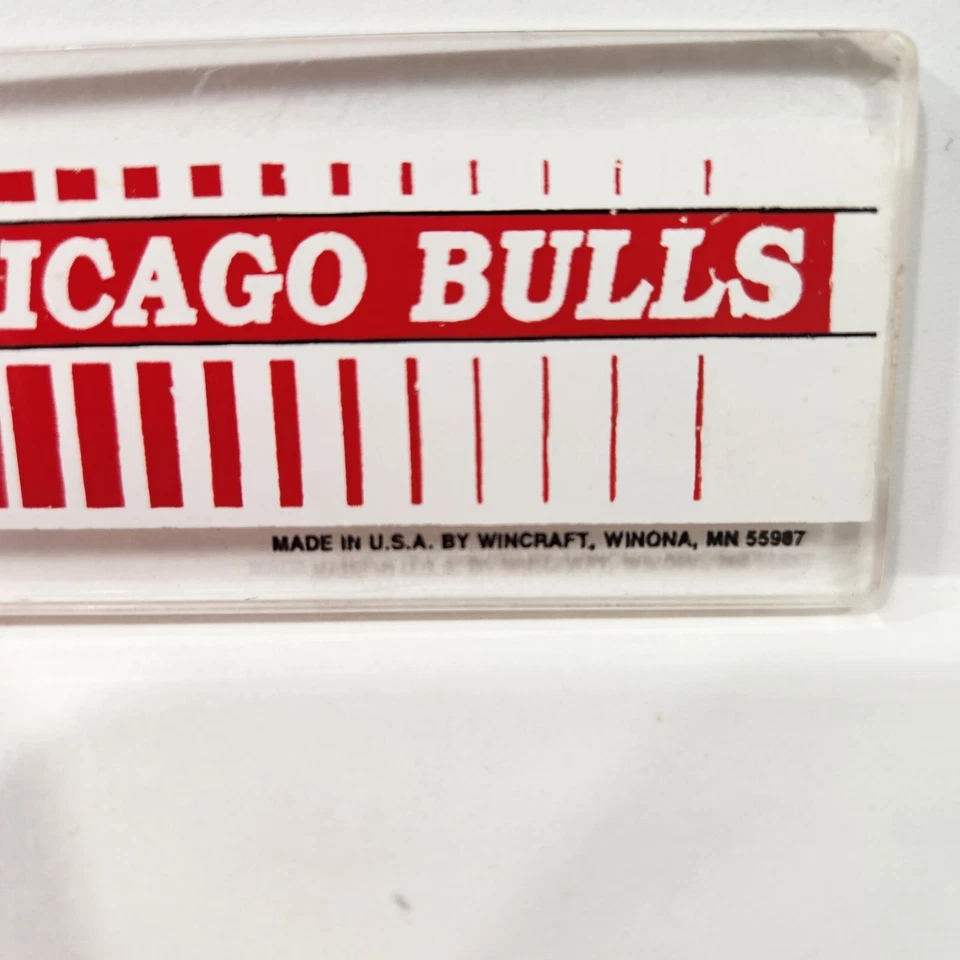 Chicago Bulls Acrylic Clear Red Keychain Keyring by Wincraft USA - Image 4 of 4
