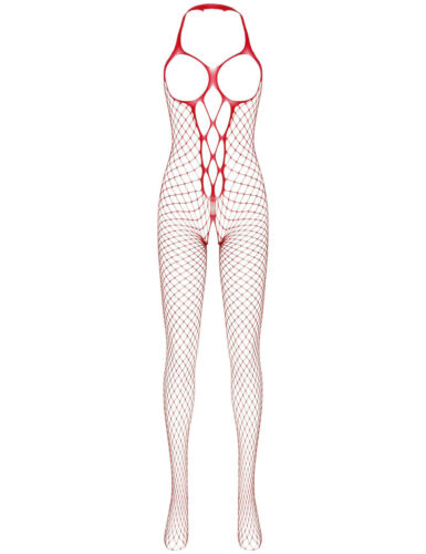 US Women Bodysuit Body Stocking Lingerie Fishnet Babydoll Sleepwear Nightwear - Picture 54 of 62
