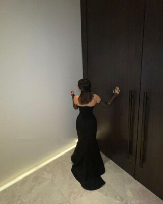 Black Evening Dress Sexy Mermaid Long Sleeves Satin Prom Formal Party Gowns | eBay Black Evening Dress Sexy Mermaid Long Sleeves Satin Prom Formal Party Gowns | eBay