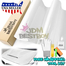 7D Carbon Fiber White High Gloss Auto Vinyl Wrap Sticker Sheet Film Decal DIY 6D