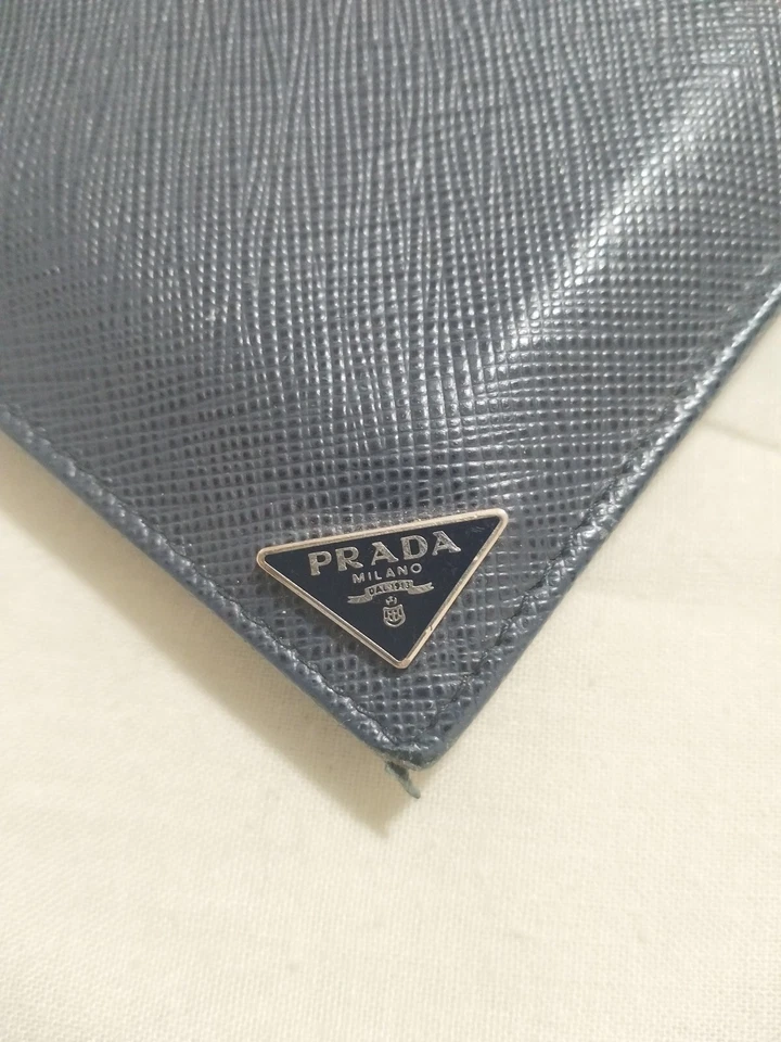 Portafoglio Prada Blu Saffiano Cuoio - Immagine 2 di 4