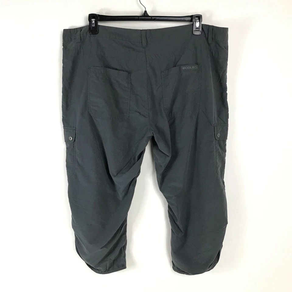 Capri de senderismo Woolrich para mujer talla grande 14 gris recortado acanalado carga viaje Foto 4 de 4