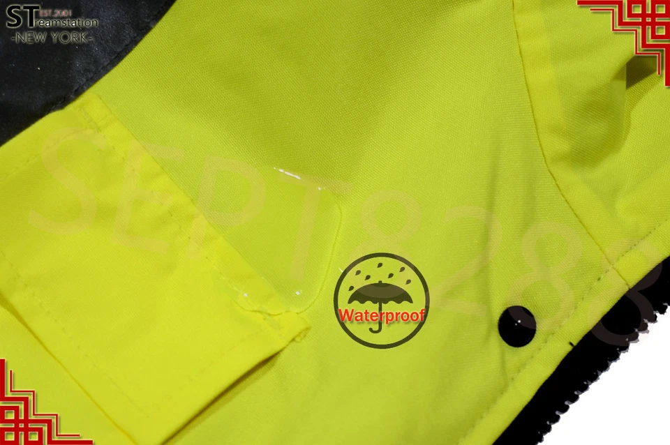 Hi Vis Insulated Safety Bomber Reflective Winter Jacket Warm Lined Road Work 08 - Image 3 of 4