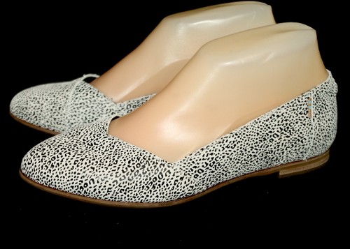 white leopard flats