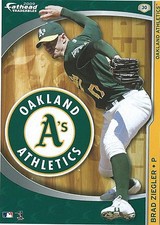 BRAD ZIEGLER OAKLAND A's ATHLETICS FATHEAD TRADEABLES REMOVABLE STICKER 2009 #30