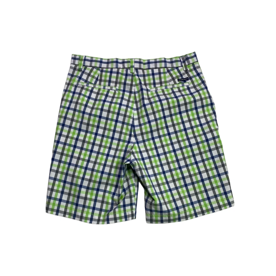 Pantalones Cortos Ralph Lauren Chaps Golf 78 Frente Plano Para Hombre Talla 32 Cuadros Verde Lima Azul Marino Foto 2 de 4
