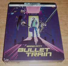 Bullet Train 4K UHD Blu-Ray 9 Postcards New Sealed Steelbook A-B-C