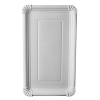 250 Weisse Premium Pappteller Eckig 18 Cm X 33 Cm Einwegteller