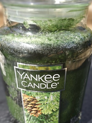 Vtg Yankee Candle Balsam & Cedar Scented 22oz  Candle Jar,