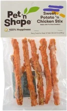 Pet n Shape Sweet Potato n Chicken Stix Made with Beefhide Dog Treat (1.6 oz)