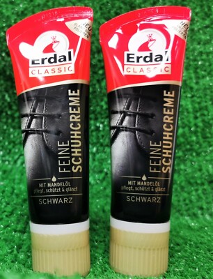 (63,33 /l) 2x Erdal classic SCHUHCREME TUBE SCHWARZ 75ml Schuhpflege Versand 0 