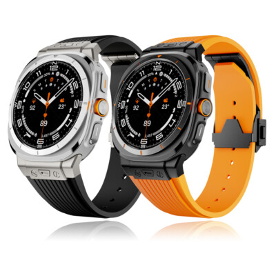 Für Samsung Galaxy Watch Ultra (2025) Silikon Gummi Sport Armband Uhrenarmband