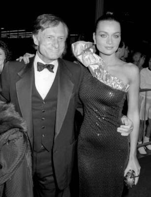 Hugh Hefner Carrie Leigh at Second Commitment to Life AIDS Bene - 1986 Photo 2