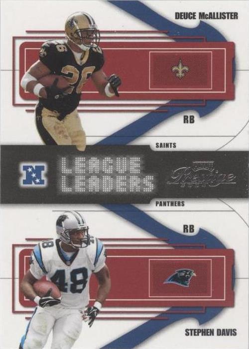 2004 Playoff Prestige Deuce McAllister Stephen Davis #LL-8 - 1 of 2