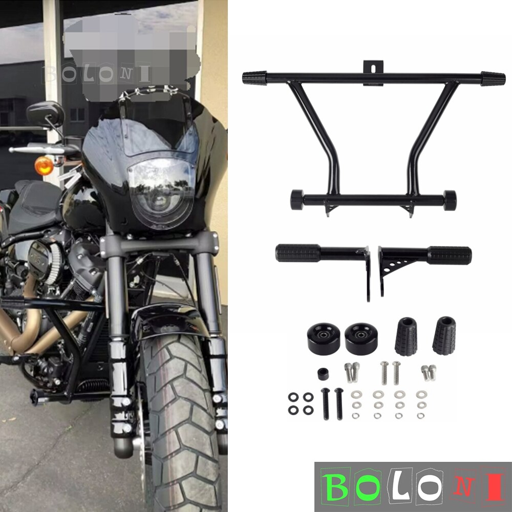 Chrome Crash Bar Engine Guard For Harley Softail 2018-2023 - Fits Street Bob, Low Rider, Fat Boy, Breakout Models