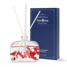 Reed Diffuser Set with Sticks, Daroma Dry Flower Aromatherapy for Home & Office.